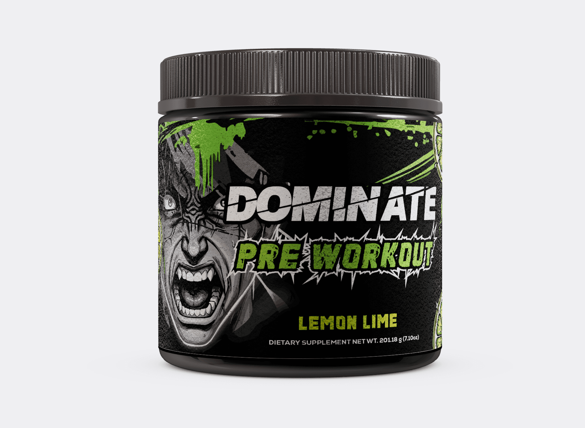 Dominate — Pre-Workout Label Concept