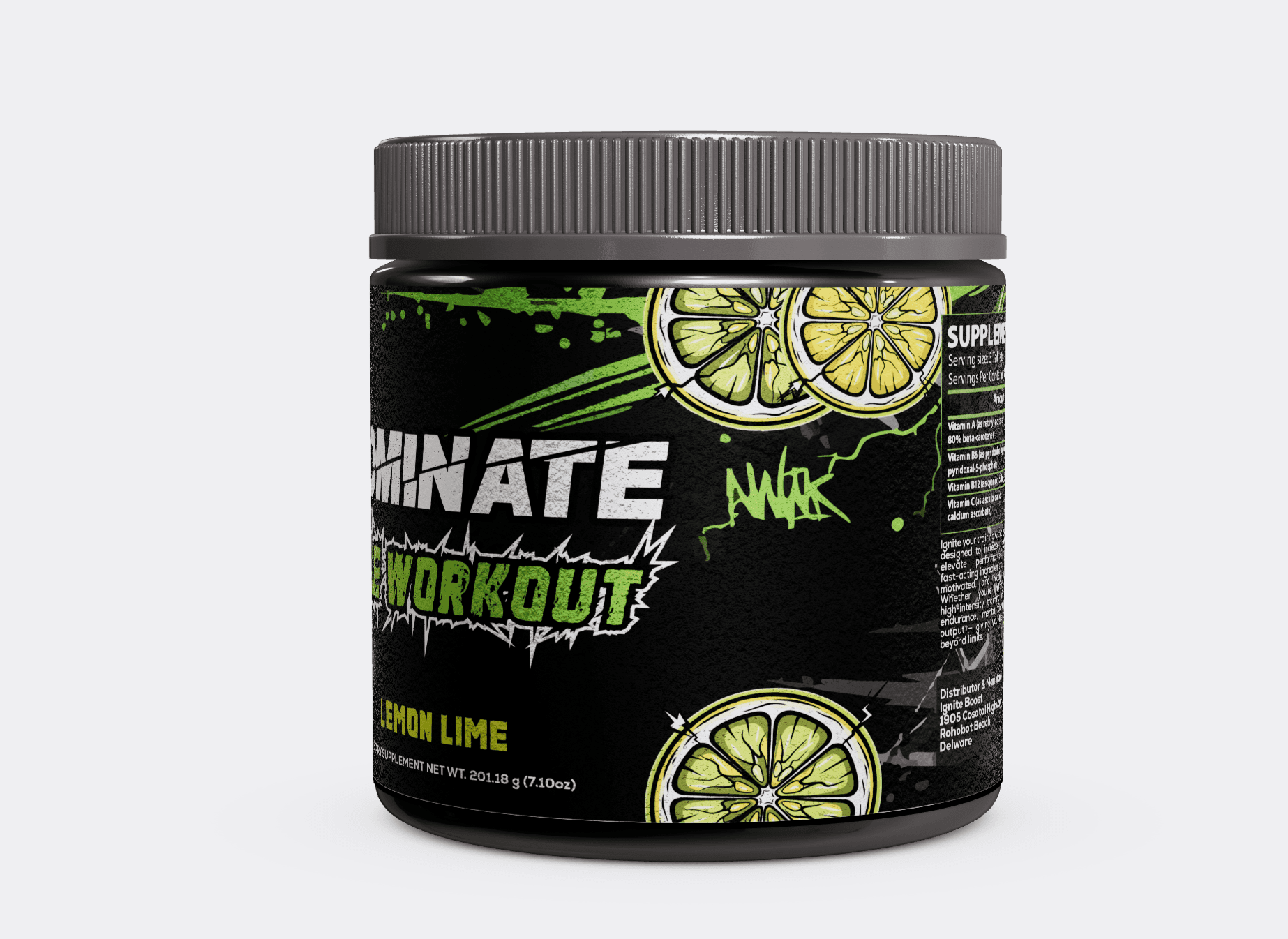 Dominate — Pre-Workout Label Concept gallery image 2
